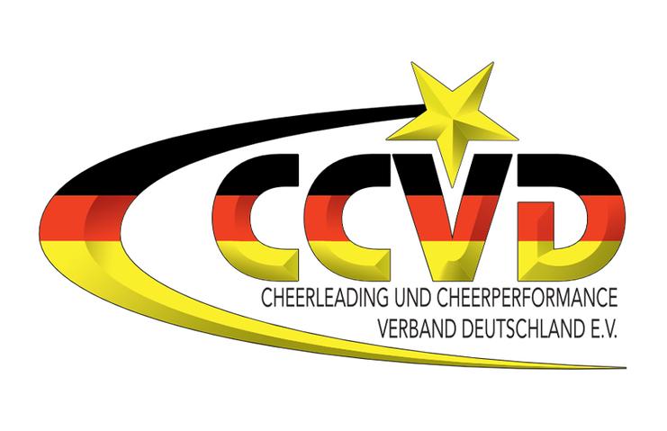 Cheerleading und Cheerdance Verband Deutschland e.V. Logo auf weißem Hintergrund